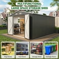 thumbnail image 5 of Easmvetaln 10x12FT Metal Outdoor Storage Shed with Two Windows, Garden Tool Shed for Backyard Patio (Gray), 5 of 10