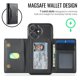thumbnail image 3 of Case For IPhone 17 Funda Protectora RFID de 6,3" con Ranuras para 7 Tarjetas Magsafe, Soporte 2 en 1, Funda Protectora de Cuero Desmontable a Prueba de Golpes, Negro, For IPhone 17, 3 of 7