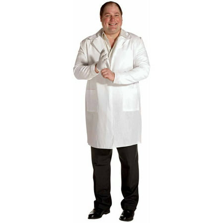 Lab Coat Plus Size Men's Adult Halloween Costume, One Size,
