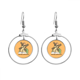 thumbnail image 1 of Dutch Windll Landscape Birthday Earrings Dangle Hoop Jewelry Drop Circle, 1 of 3