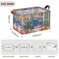 thumbnail image 7 of Yayeee Foldable Storage Basket for Shelves with Handles Set of 2 Waterproof Cloth Bins, Green Window, 7 of 7