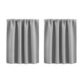 thumbnail image 2 of Window Short Curtains High Density Material Half Short Curtains Suitable For Small In Bedroom,Dining Room,Kitchen And Bathroom,Drapes for Bathroom & Bedroom & Living Room Curtains(Light Gray), 2 of 5