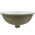 thumbnail image 3 of Novatto NP-U191307ORB-O Oval Undermount White Porcelain Sink with Rubbed Bronze Overflow Drain, 3 of 8