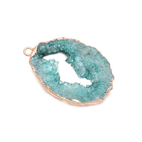 Agate Slices Geode Polished Irregular Crystal Pendant Charms Jewelry DIY 12x 