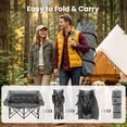 thumbnail image 5 of ABORON Oversized Double Camping Chair, Folding 2 Person Camping Chair Loveseat, Extra-Thick Padded Duo Chair Camping Couch, Portable Double Camp Chair, Lawn Chairs, Camping Bench with Carrying Bag, 5 of 6