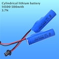 thumbnail image 4 of Metal Remote Control Toy Battery Replacement 3.7V Leakproof Rechargeable Reusable 3.7V 500mAh Cylindrical Batteries Part Accessories, 4 of 9