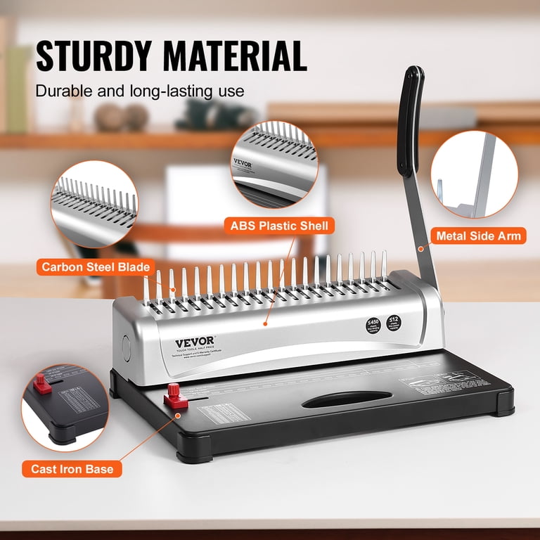 VEVOR Laminating Machines VEVOR Manual Coil Spiral Binding Machine ...