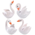 thumbnail image 1 of 4pcs Micro Landscape Decoration Miniature Animal Figurine Simulated Swan Decor, 1 of 8