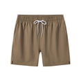 thumbnail image 3 of Pdbokew Mens Swim Trunks Quick Dry Swim Shorts with Lining Beach Shorts With Zipper Pockets Khaki -34, 3 of 7