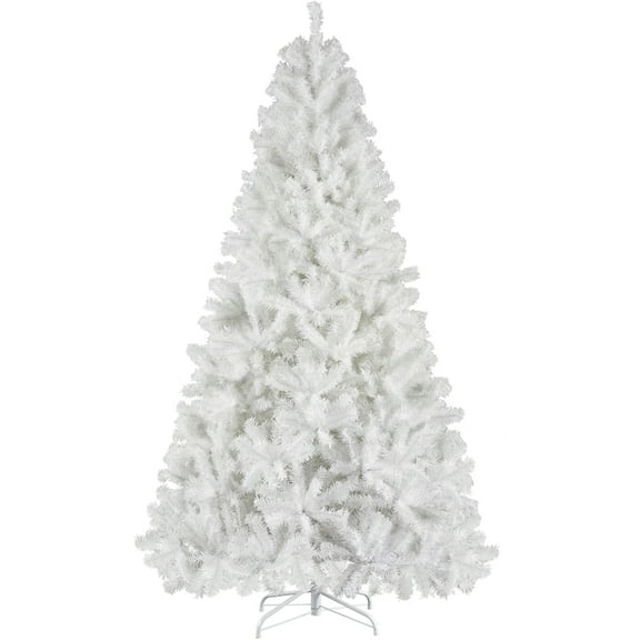 Yaheetech 7.5ft Hinged Spruce Artificial Christmas Tree, White