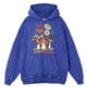 thumbnail image 3 of Sudadera con capucha para hombre estilo hip hop, 100 % algodón, de gran tamaño, holgada, con estampado retro desgastado, Let The Good Times Roll Mushroom Flower, 3 of 5