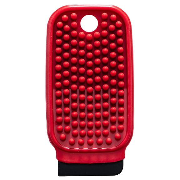 Vegetable Brush Potato Scrubber Brush Silicone Hard and Soft Side Multi Functional Cleaning Brushes for Fruit Cleaning Tough-Skinned, Durable Veggie Brush Carrot Potato Brush, 1Pc(Red,5.5x2.7")