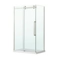 thumbnail image 2 of OVE Decors Bel Soft Close Stainless Steel 3-Piece 48" Base/Door Corner Shower Kit, 2 of 23