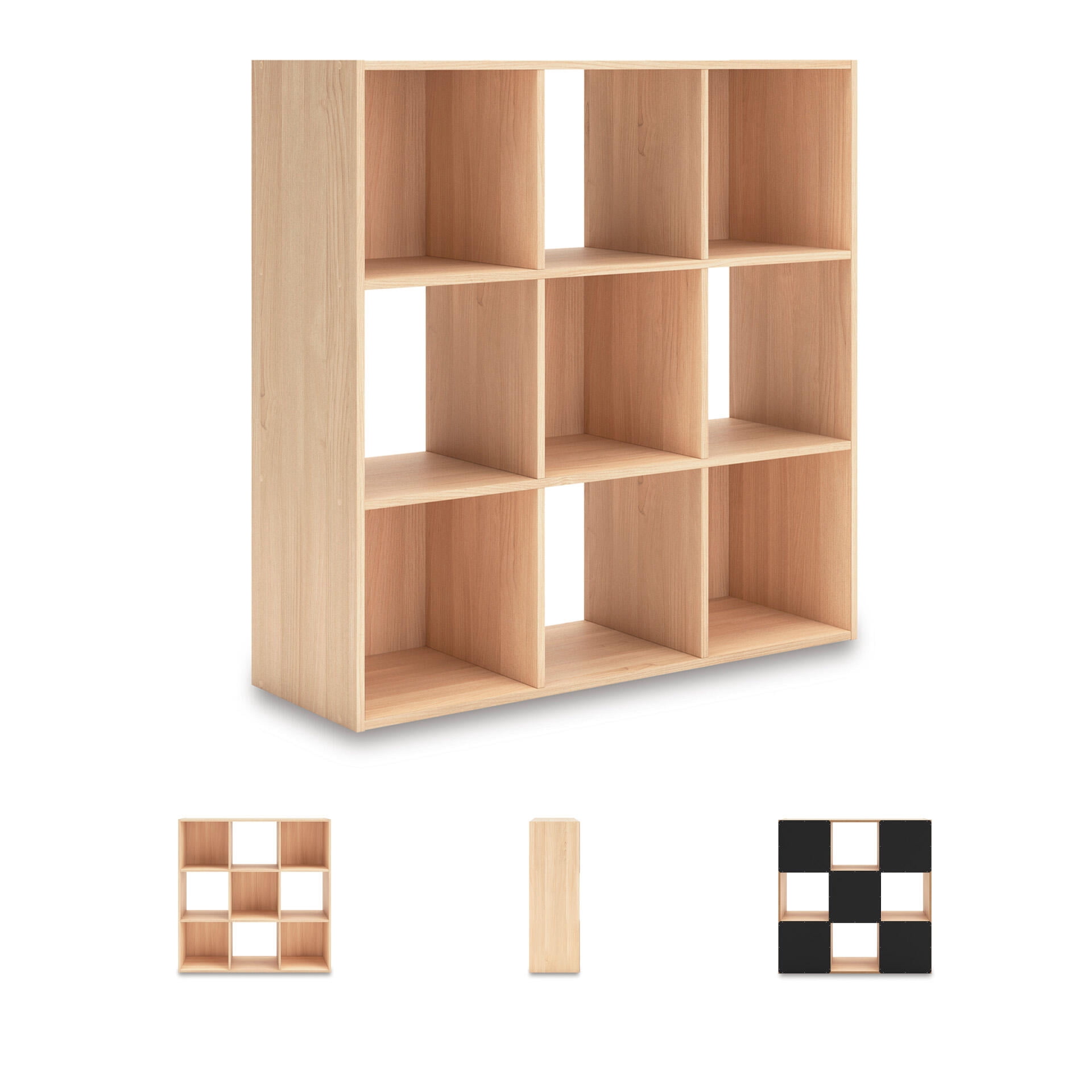 Signature Design by Ashley Piperton 9 Cube Storage Organizer with Natural Tan Finish