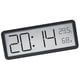 thumbnail image 1 of Reloj de pared digital de escritorio con lecturas de humedad y temperatura para uso en interiores. Negro, 1 of 9