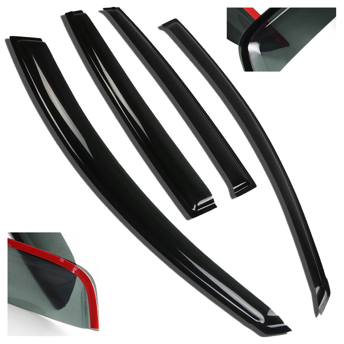 For 0712 Nissan Altima 4DR Smoke Tinted Wind Deflector/Rain Guard