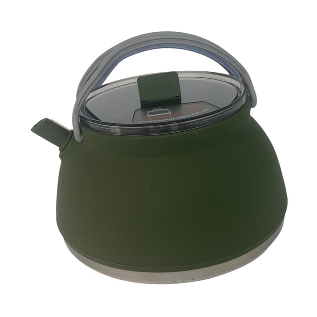 ZheElen Bouilloire de Camping 1,5l Pliable Pot de Cuisson pour Réunions de Famille Randonnée randonnée Vert Foncé