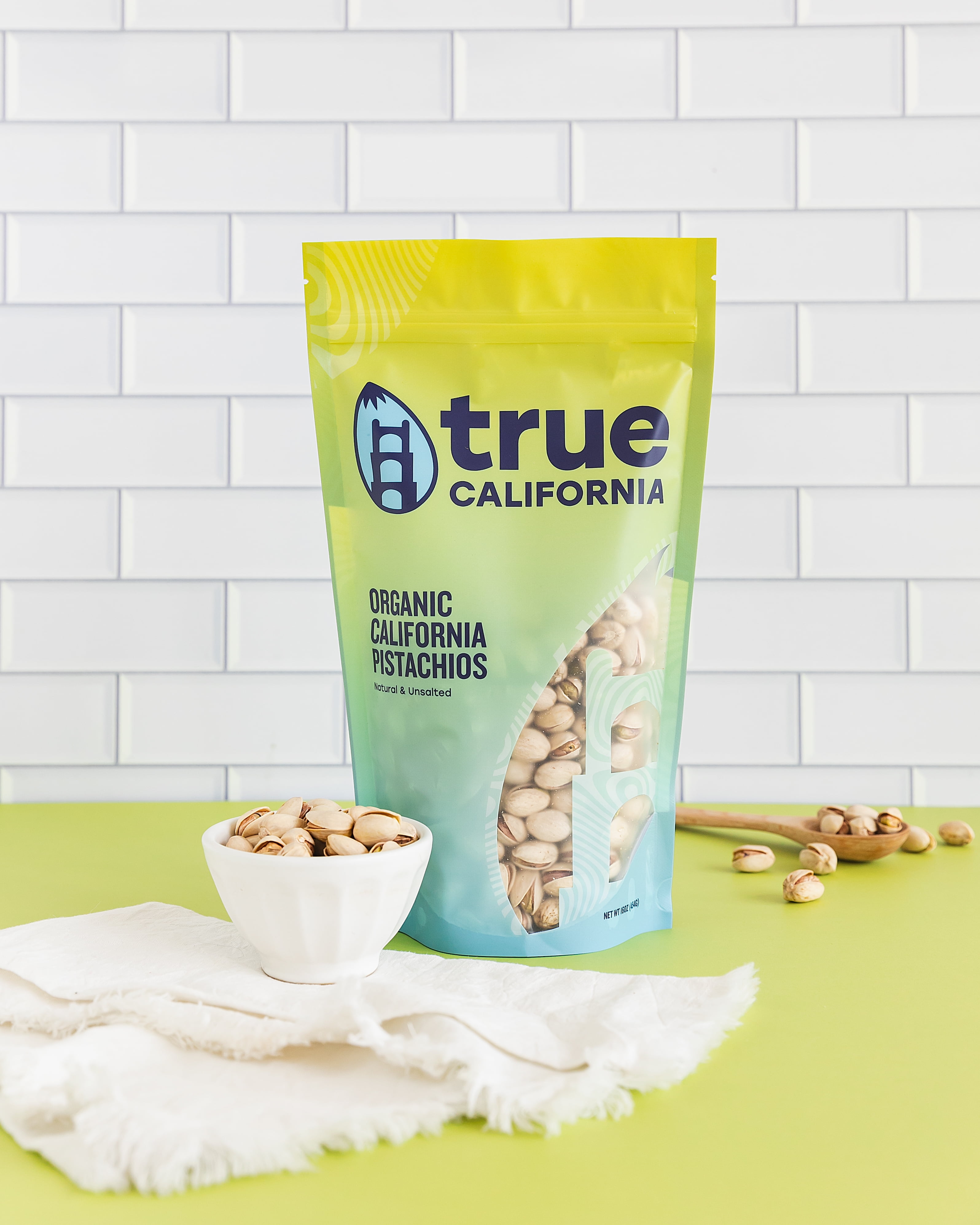 True California Organic American Pistachios, Natural, Raw, & Unsalted, In Shell (1 LB x 2 Packs)