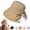 Khaki, variant on Women's Bowknot Wide Brim Sun Protective Hat – Foldable,Protection Full Coverage Breathable Bowknot Bucket Hat Travel Beach