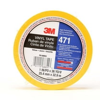 3M Vinyl Tape 471 Yellow, 1 in x 36 yd 5.2 mil, 36 Individually wrapped rolls per case Conveniently Packaged