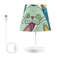 thumbnail image 2 of Happy Cats Faces LED Desk Lamp Table Lamp USB Bedside Nightstand Small Lamp for Bedroom Living Room Kids Room, 2 of 8