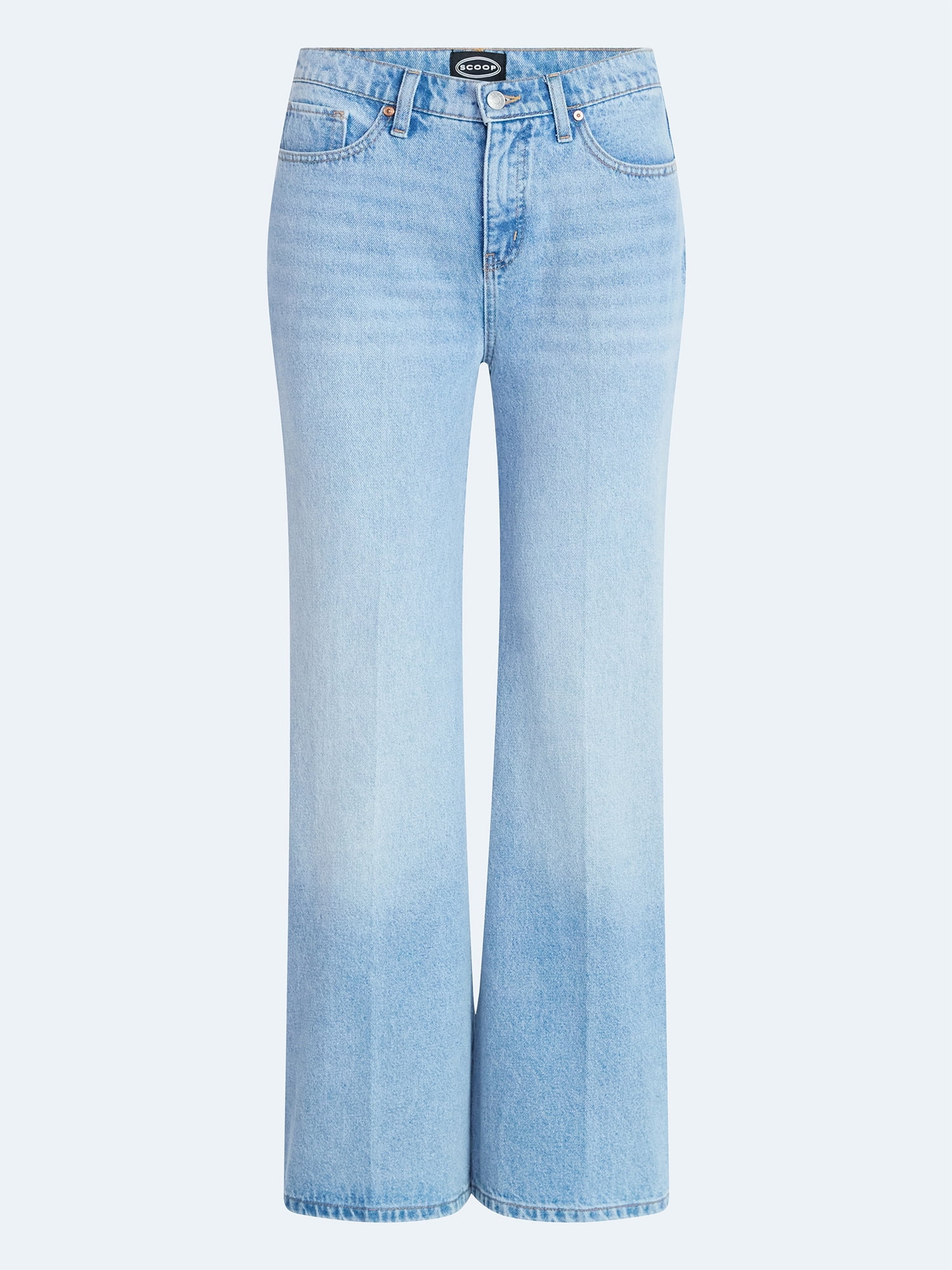 Scoop Women's and Women's Plus Slouchy Flare Relaxed Fit Jeans, 30" Inseam, Sizes 0-26W