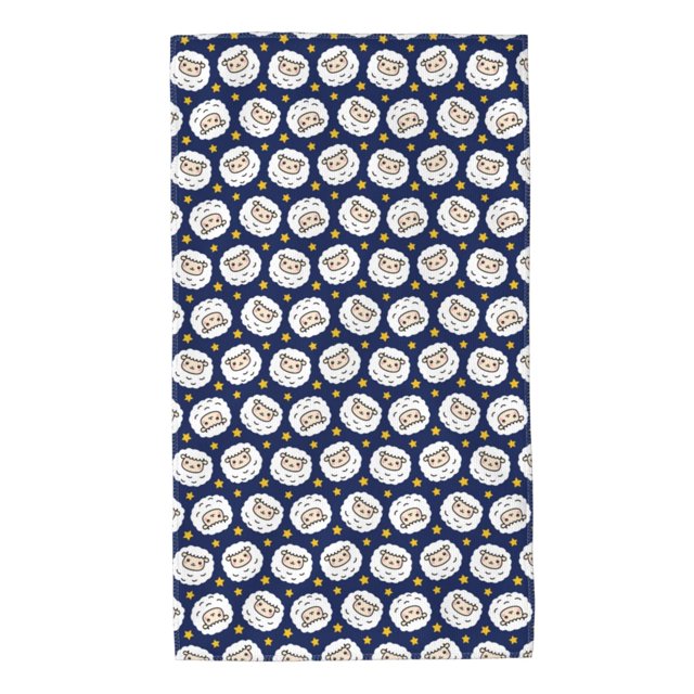 Fotbe Cute Sheep With Star Toalla Premium con Patrón, Toalla de Microfibra de Secado Rápido, Ligera y Altamente Absorbente (27.5x16in), Ideal para Uso Diario