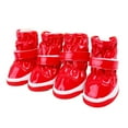 thumbnail image 2 of jiaroswwei 4Pcs Pet Shoes Solid Color Anti-slip Waterproof Fashion Pet Sneaker Boots for Small Dogs, 2 of 8