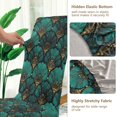 thumbnail image 5 of Yayeee 2 Pack Dining Chair Covers Stretch Parson Chairs Slipcovers Seat Protector, Green Art Abstract Pattern, 5 of 6