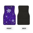 thumbnail image 2 of Balery Dark Purple Snowflakes Juego de 4 Alfombrillas para Auto, Revestimientos de Caucho Resistente, Diseño Antideslizante, 2 of 7