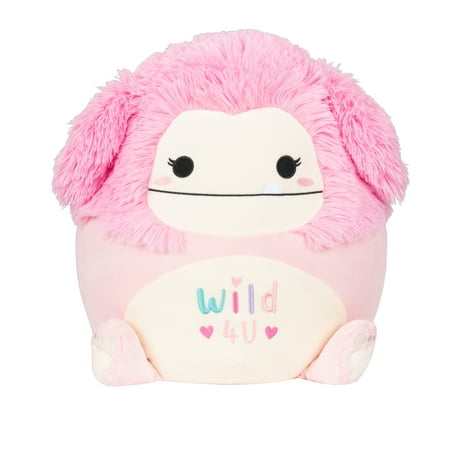Squishmallows 16 inch Brina the Pink Bigfoot with “Wild 4 U” - Child's Ultra Soft Stuffed Plush Toy