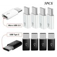 thumbnail image 2 of 5 piezas nuevo Micro USB hembra a tipo C macho adaptador convertidor Micro-B a USB-C conector adaptador de carga accesorios de teléfono Tan Jianjun unisex, 2 of 2