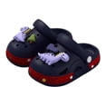 thumbnail image 2 of Likimi Kids Toddler Girls Boys Slippers Casual Comfortable Cartoon Lightweight Summer House Shoes For Indoor Outdoor Dark Blue Size 3-3.5 Years, 2 of 6