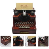 WHAMVOX 1Pc Retro Plastic Typewriter Music Box Manual Musical Box Jewelry Storage Box