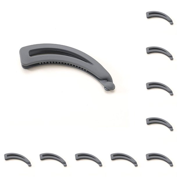 Seitruly Pinza de plátano mate para el pelo, para vacaciones, boda, tienda, viaje, cola de caballo, horquilla, accesorios portátiles para gris Gris 10piezas Seitruly CBP386734