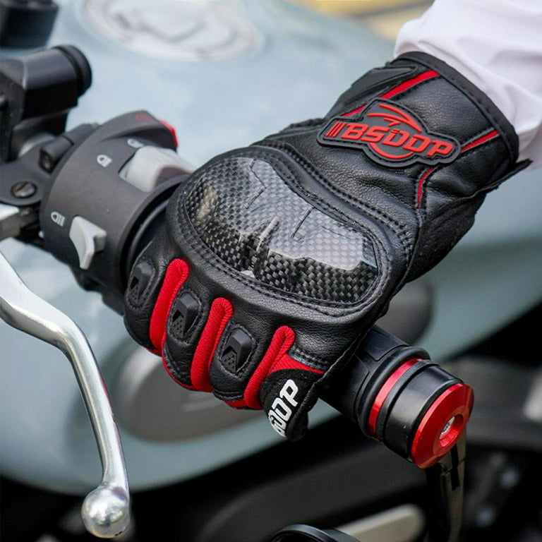 Tohuu Motorcycle Riding Gloves Carbon Fiber Cycling Gloves Bike