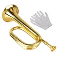 thumbnail image 2 of arctrm Trumpet Brass Alloy Instrument Music Instrument Marching Bugle for Band Advanced, 2 of 10