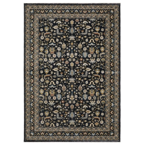 Oriental Weavers Eliana Area Rug - ELI04 - 2'3" x 7'6" - in Blue/ Multi - Vintage Inspired, Stain Resistant, Family and Pet Friendly , Entryway, Hallway Runner Rug