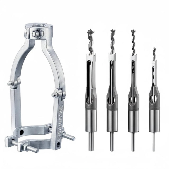 kowaku Drill Press Mortising Attachment Easy Installation Mortising Attachment Bracket Two-Way Use Power Tool Accessory for Woodworkers, Carpenters