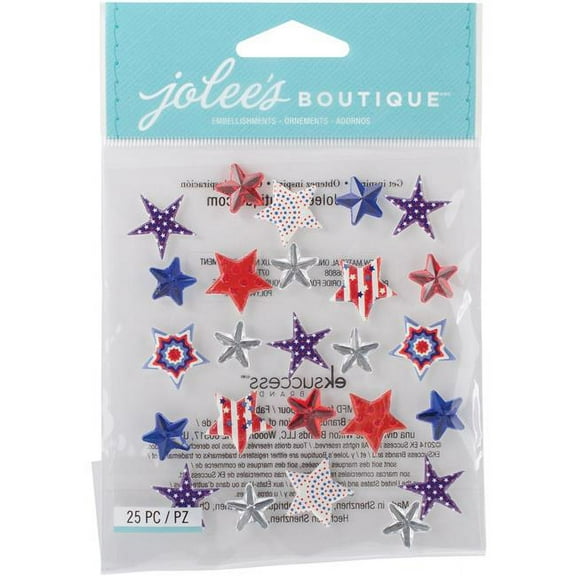 Jolee's Boutique Dimensional Stickers-Patriotic Stars