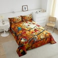 thumbnail image 3 of YST Happy Fall Autumn Bedding, Thanksgiving Autumn Maple Tree Birds Bedding Comforters & Sets for Kids Fall Cardinal Bird Comforter Set, Watercolor Print Bed Set Queen with 2 Pillowcases, 3 of 4