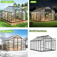 thumbnail image 3 of NETAJE 12'x10' Polycarbonate Greenhouse, Large Aluminum Walk-in Green House for Backyard, 3 of 6