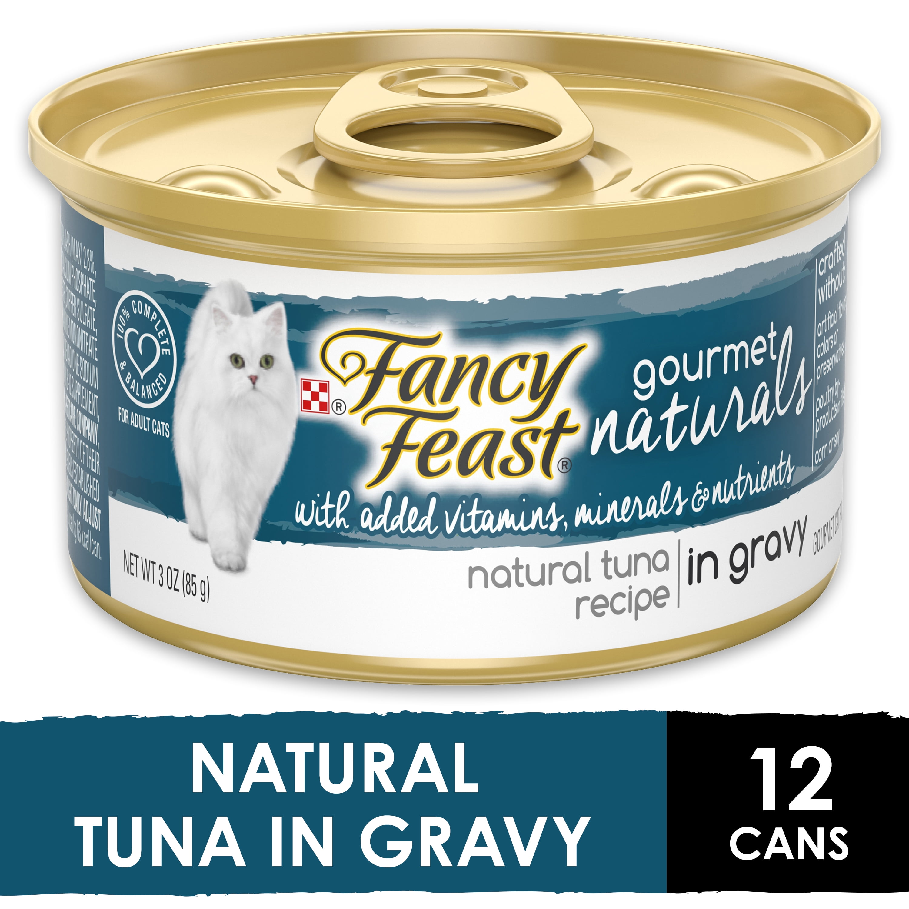 (12 Pack) Fancy Feast Natural Wet Cat Food, Gourmet Naturals Tuna