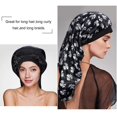 thumbnail image 2 of 3 paquetes de gorros largos de satén para dormir, gorros sueltos con banda elástica suave para cabello largo, trenzas, 2 of 5