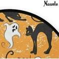 thumbnail image 3 of GZHJMY Horror Halloween Anti Fatigue Round Area Rug Black Cat Ghost Non Slip Absorbent Comfort Round Rug Floor Carpet Yoga Mat for Entryway Living Room Bedroom Sofa Home Decor (3' in Diameter), 3 of 7