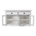 thumbnail image 3 of Novasolo Halifax Mahogany Wood Classic Buffet with Glass Doors in White, 3 of 13
