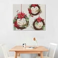 thumbnail image 2 of GOSMITH  Seasonal Wall Art Canvas Prints 'Holiday Wreaths' Christmas Home Décor 12x16/16x20in Framed, 2 of 4