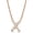 Rose Gold, variant on Initial Letter X Necklace, Moissanite, 925 Sterling Silver, Yellow Gold Vermeil