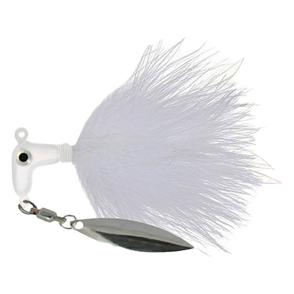 Road Runner Marabou Pro Underspin Jig White 1/16 oz
