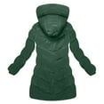 thumbnail image 6 of Olyvenn Womens Winter Coats Fleece Lined Hood Full Zip Quilted Jackets Casual Thicken Thermal Windproof Outerwear with Pocket Army Green L, 6 of 8